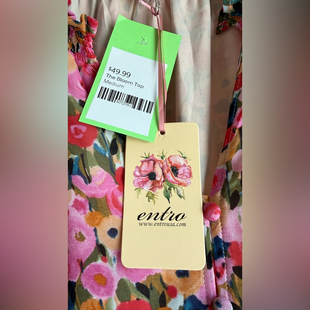 NWT Entro The Bloom Top size M - Picture 7 of 11